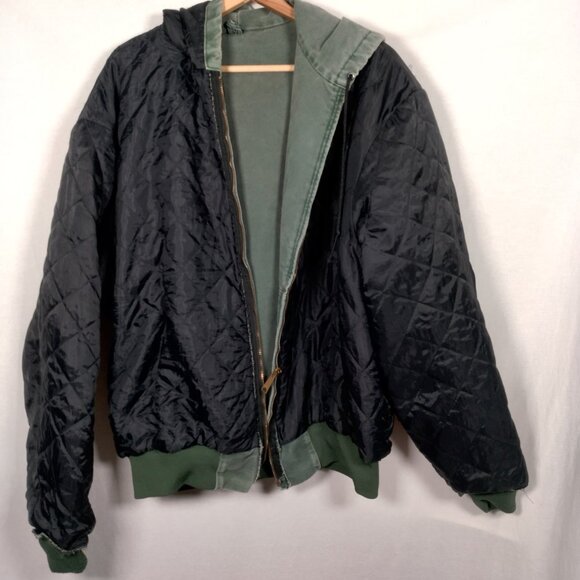 Vintage 1990s Carhartt Jacket 2XL Green Canvas Workwear USA Union Made JQ294 - Picture 3 of 16